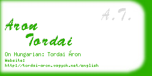 aron tordai business card